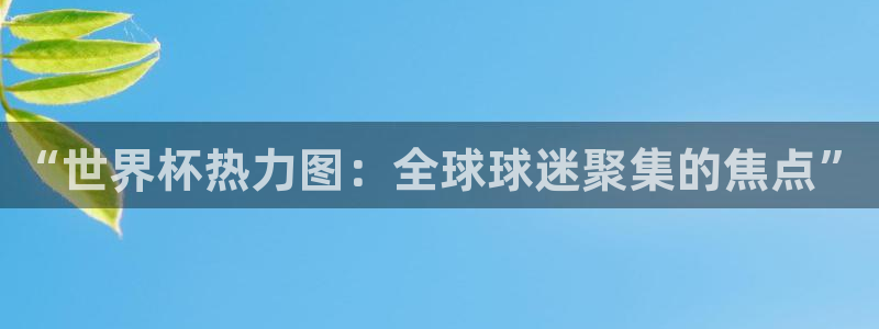 “世界杯热力图：全球球迷聚集的焦点”